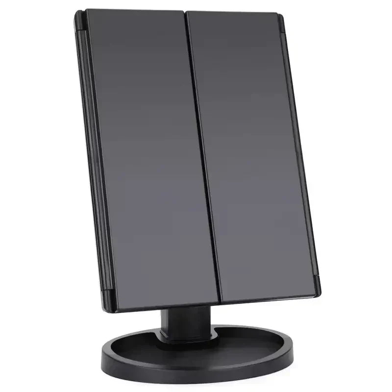 LED Lights 2X 3X Magnification Lighted Makeup Mirror, Touch Control, Trifold Makeup Mirror, Rechargeable and dimmable light-6