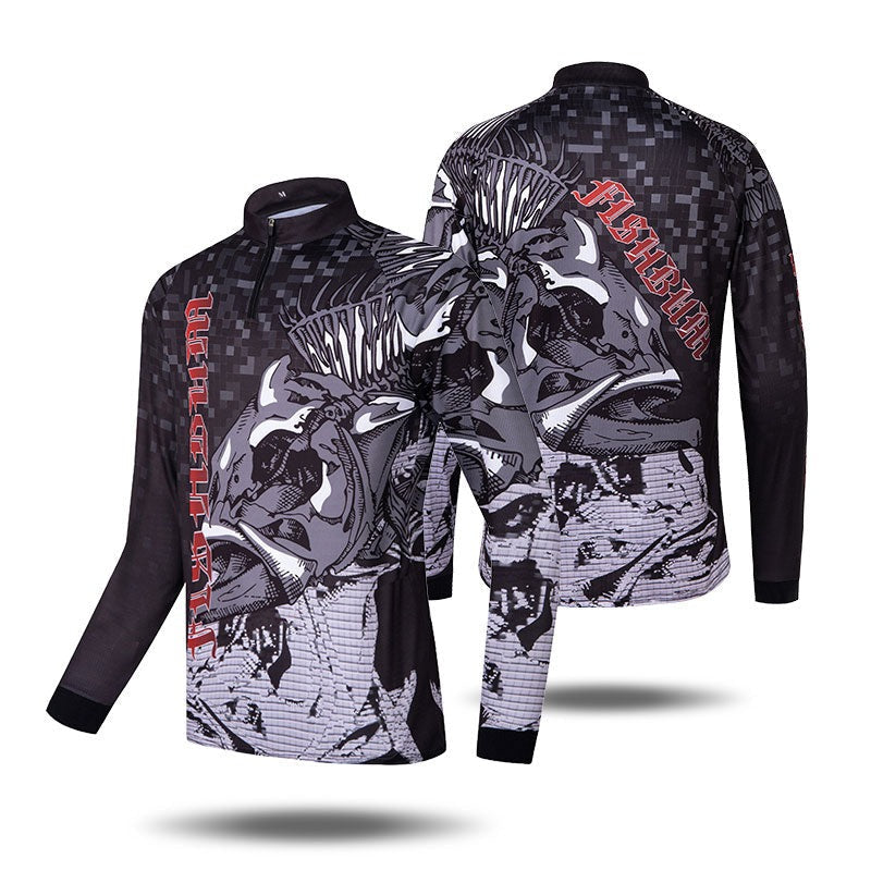 Fishing t-shirt men Long Sleeve Sun Protection ANTI-UV personalize jersey for fishing quick dry breathable fishing shirts-0