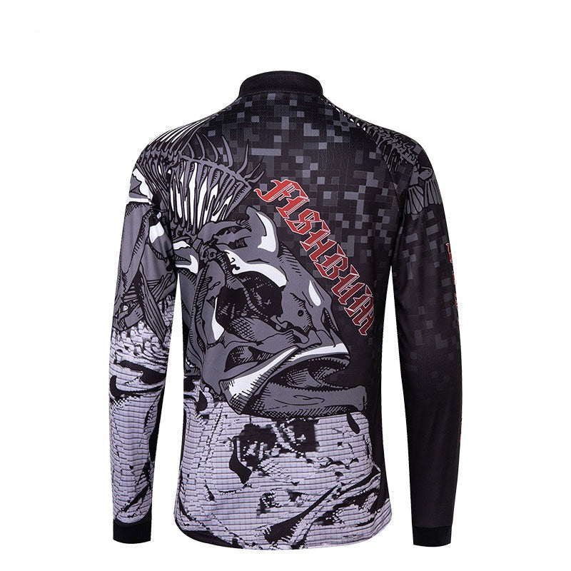 Fishing t-shirt men Long Sleeve Sun Protection ANTI-UV personalize jersey for fishing quick dry breathable fishing shirts-2