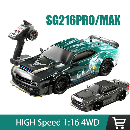 High-Speed 1:16 Brushless 4WD Remote Control Car with LED Lights-0