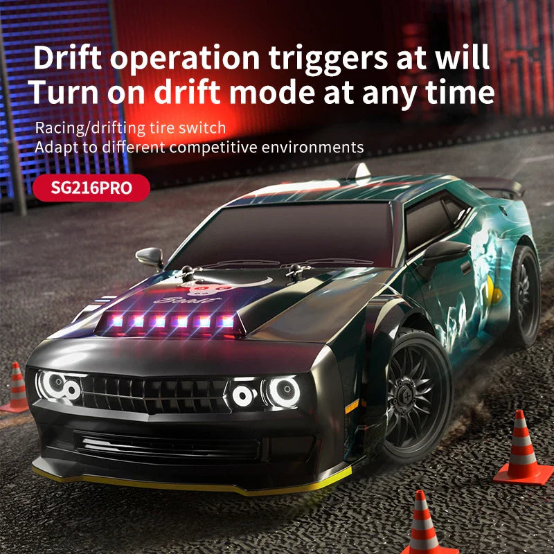 High-Speed 1:16 Brushless 4WD Remote Control Car with LED Lights-1